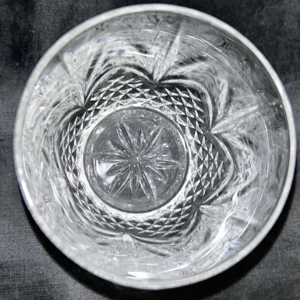 Vintage Cristal de Frandre  10 oz Old Fashion Whiskey Glasses Set of 4